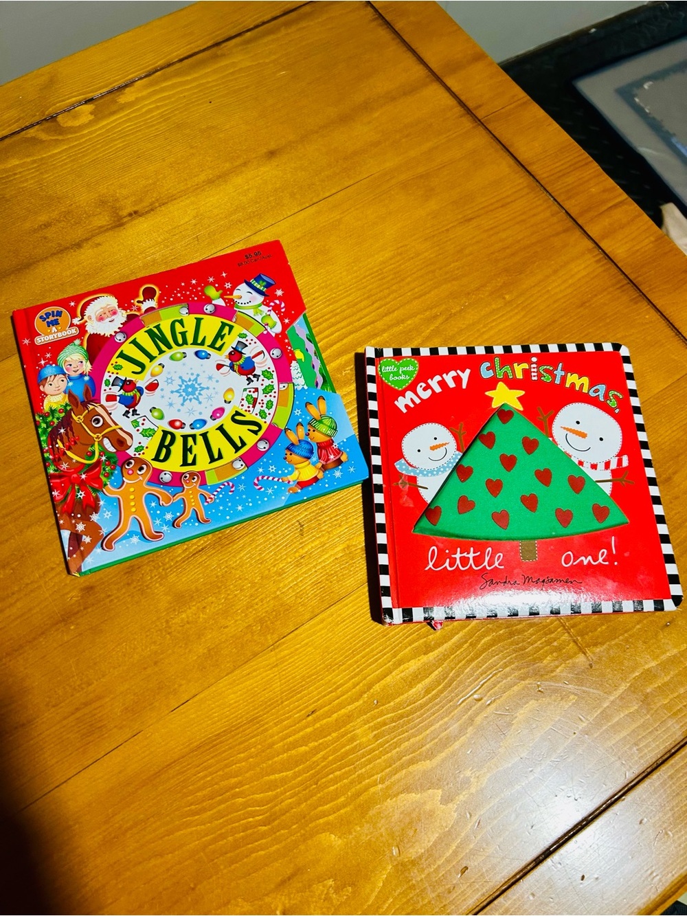(3/$10) Christmas Board Books Set - Jingle Bells & Merry Christmas (Red, Green)